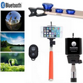 iBank(R)Selfie Stick + Fisheye Wide Angle Camera Lens